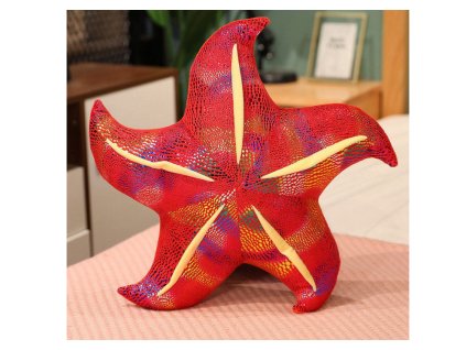 Plyšová Hvězdice Červená Polštář 20 cm