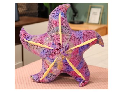 Fialová Plyšová Hvězdice Polštářek 20 cm