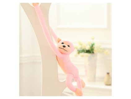 Plyšová Opice s Zvukem Růžová 80 cm