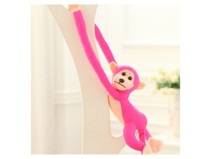 Plyšová Opice se Zvukem Tmavě Růžová 80 cm