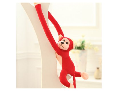Plyšová Hrající Opička Červená 80 cm