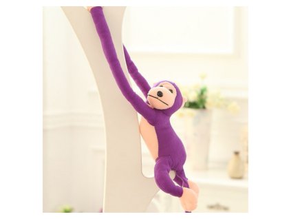 Fialová Plyšová Opice se Zvukem 80 cm