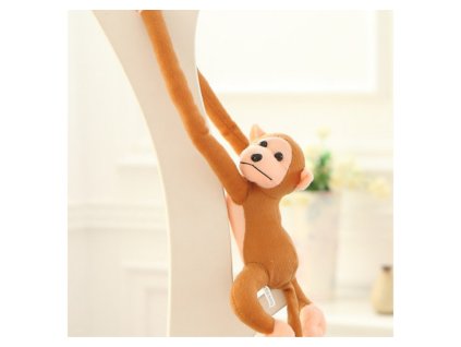 Plyšová Hračka Opice se Zvukem Světle Hnědá 80 cm