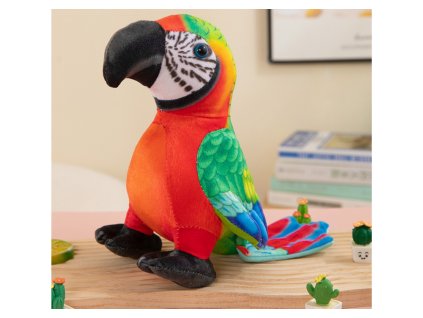 Plyšová Hračka Červený Papoušek 20 cm