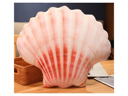 Plyšová Mušle Polštář 50 x 40 cm