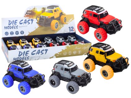 Terénní autíčko 1:32 Kovové Gumová Kola Světla Zvuky Pohon