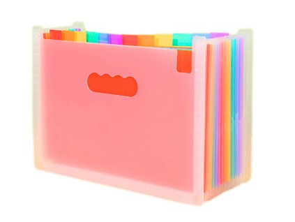 Organizér na dokumenty s barevnými záložkami a kapsami A4