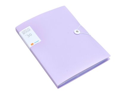 Plastová složka s gumou, obaly 30 ks, fialová A4