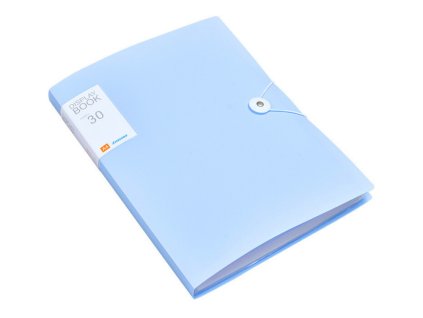 Plastová Deska Na Gumičku s Fóliemi 30 ks Modrá A4