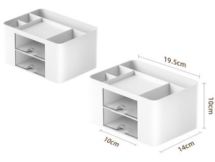 Organizér Na Pracovní Stůl Zásuvky Bílý