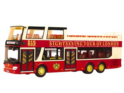 Patrový Výletní Autobus 1:42 Kovový Světla Červený