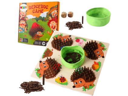 Dřevěná Logická Desková Hra Ježek Nauka Počítání