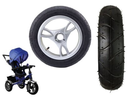 Plastové kolo s gumovou pneumatickou pneumatikou PRO600 přední