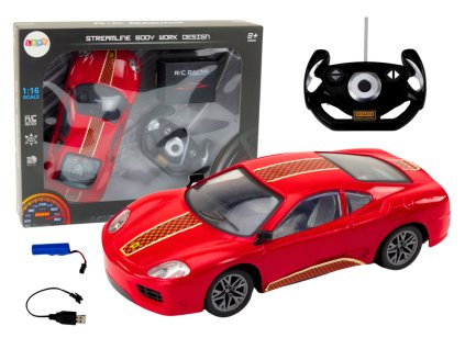 Dálkově Ovládané Sportovní Auto R/C 1:16 Červené