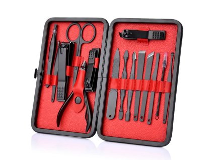 Sada 16 Nástrojů Sada na Manikúru Pedikúru Nehtů Kleště a Nůžky