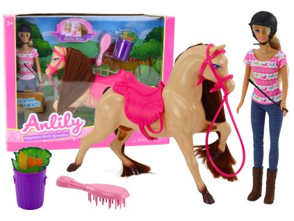 Sada Panenka Anlily Žokejka Kůň Příslušenství