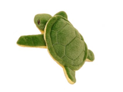Želva Plyšová Hračka Přívěsek Pískající Zelená 15 cm