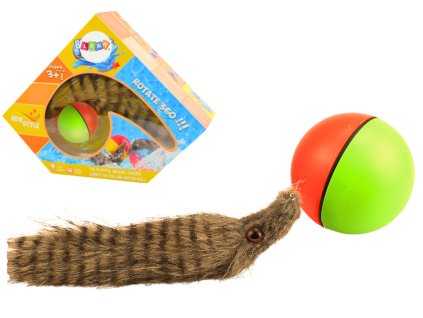 Interaktivní koule s chundelatou fretkou ocasem, hračka do koupele