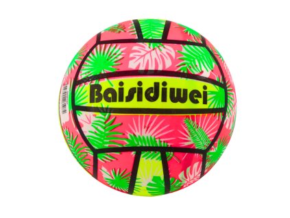 Gumový Míč Zářivý Listy Růžovo Zelený 24 Cm