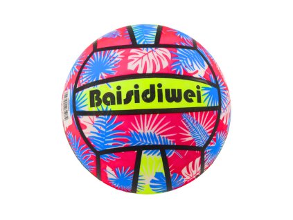 Gumový míč Jasný Listy Růžovo Modrá 24 cm