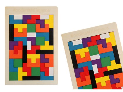 Dřevěné Puzzle Logická Skládačka 40 Prvků