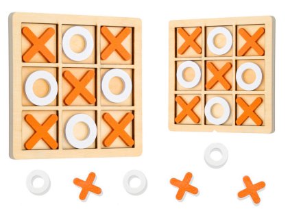 Dřevěná strategická logická hra Piškvorky