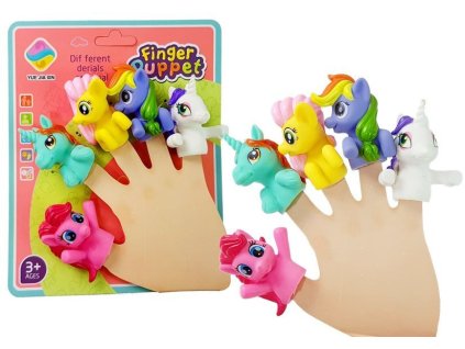 Sada prstových maňásků Jednorožci Pony 5 ks