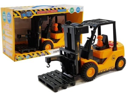 Vysokozdvižný Vozík Pohyblivé Vidlice Zvuky Světla Oranžový