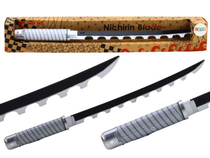 Samurajský meč Nichirin s bateriemi, pohodlná rukojeť, černý zvuk