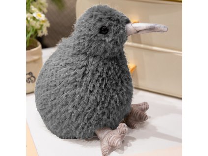 Plyšový Pták Kiwi Plyšák Mazlík Šedý 17cm