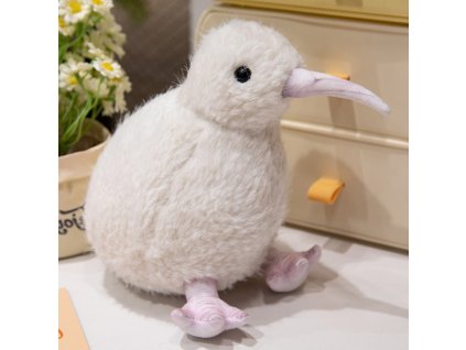 Plyšový Pták Kiwi Plyšák Mazlíček Bílý 21 cm