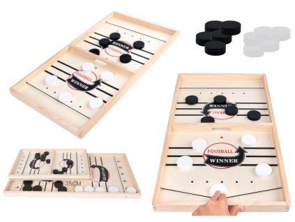 Dřevěná Katapultová Hra Stolní Hokej 36cm