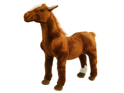 Plyšový Kůň Hračka Mazlíček Hnědý 40cm x 37cm
