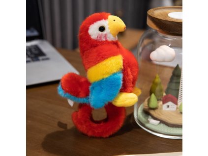 Plyšová Papoušková Narukávniková Náramková Červená
