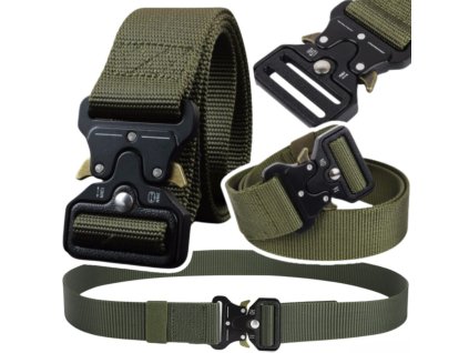 Taktický Vojenský Opasek Plátěný Černý 120 x 3,8 cm