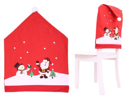 Vánoční Červený Potah Na Židli 60cm x 48cm 1ks