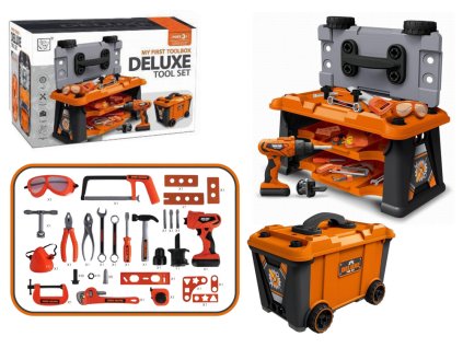 Sada Malého Kutila: Box s Nářadím a Aku Vrtačkou
