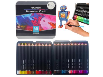 Sada Akvarelových Uměleckých Pastelek 48 Ks Barev