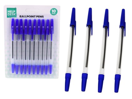 Sada Klasických Modrých Pér 10 Ks