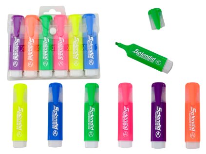 Sada Pastelových Zvýrazňovačů 6 ks Pastelové Barvy na Zvýraznění Textu