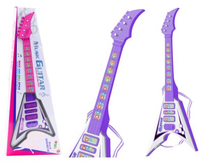Dětská Elektrická Kytara Světla Melodie Fialová