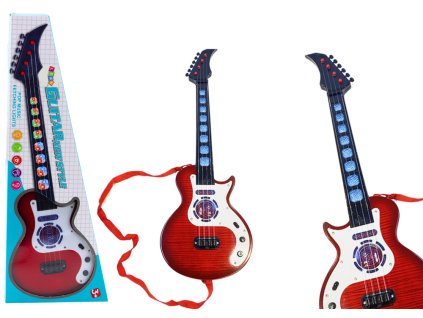 Dětská Elektrická Kytara Světla Melodie Červená