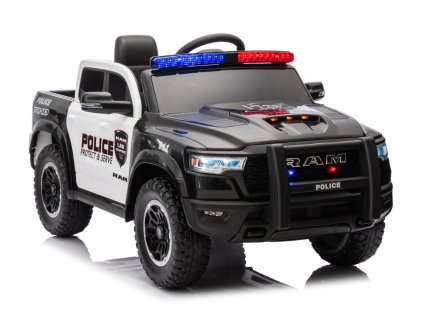 Elektrické Vozidlo na Akumulátor ZB618P Dodge Ram Policie Černý