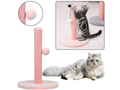 Škrabadlo pro kočky Růžová škrábací věž 40 cm x 30 cm