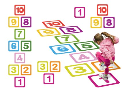Podlahové Samolepky Čísla Vzdělávací Hra na Skákání