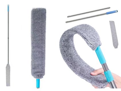 Teleskopický Měkký Mikrovláknový Kartáč na Práh Plochý