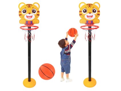 Nastavitelný Basketbalový Koš Tygr Žlutý 110cm