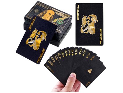 Elegantní Černé Dolarové Hrací Karty 54 Karet Pro Společenské Hry