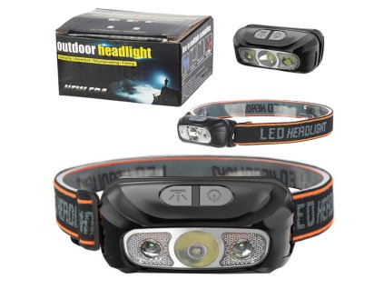 Čelová LED svítilna Vodotěsná S 6 Režimy Světla