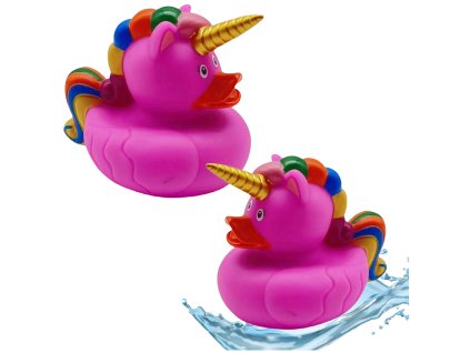 Jednorožec Kačenka Hrací Koupelová Hračka Růžová s Duhovou Hřívou a Ocasem
